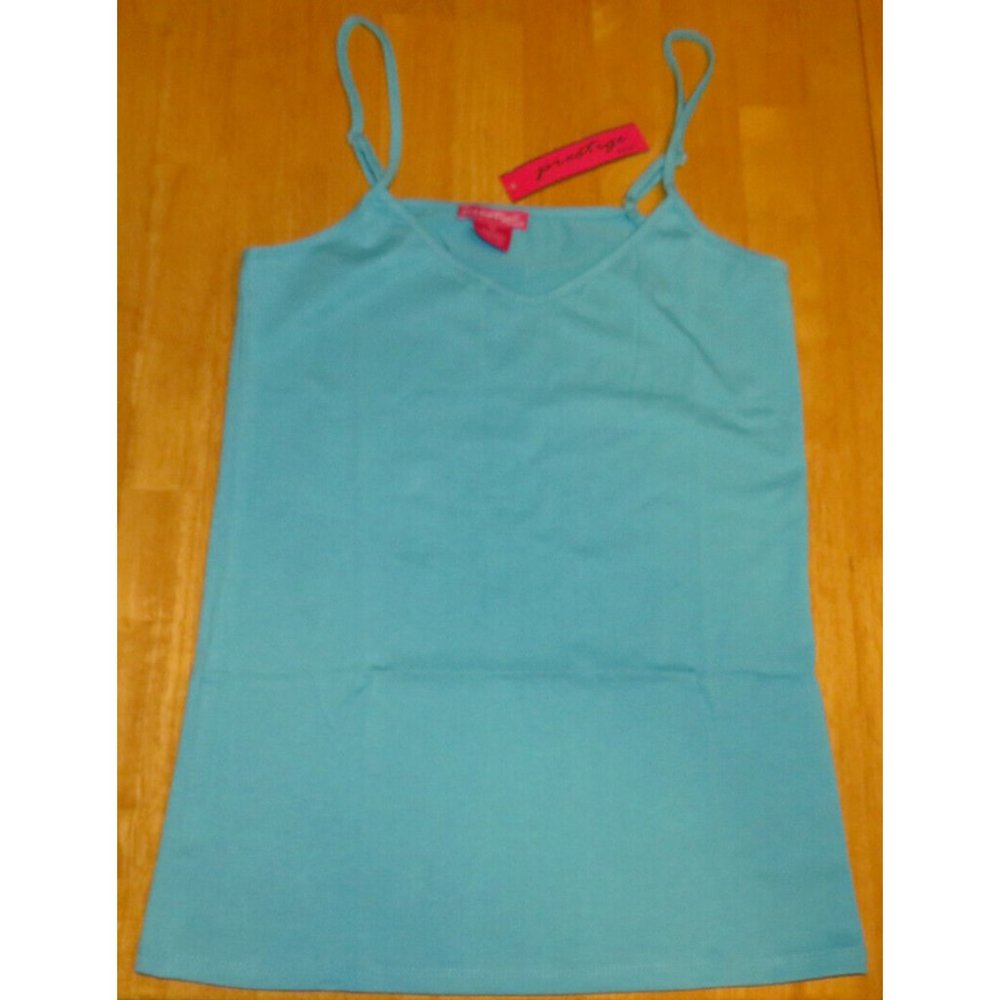 Women's Large, Prestige Edge Turquoise Cotton Blend Tank